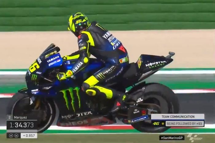 Valentino Rossi diikuti Marc Marquez di FP1 MotoGP San Marino 2019