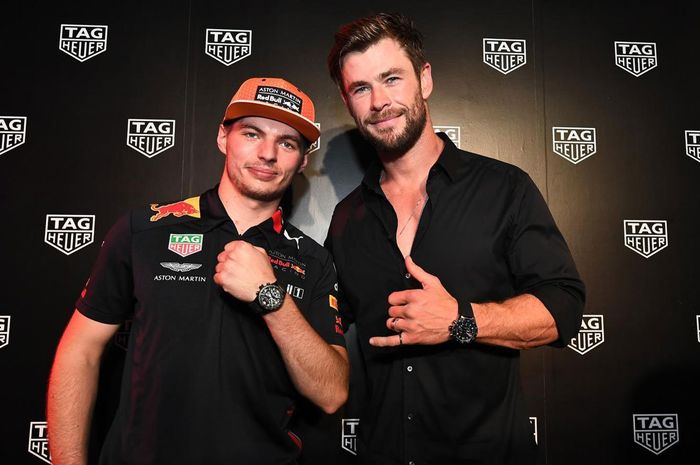 Max Verstappen bertemu Chris Hemsworth di F1 Singapura