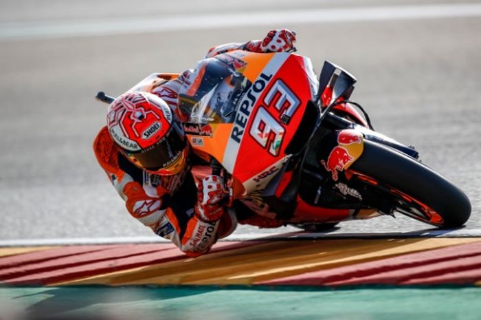 Marc Marquez tak tergoyahkan di sesi kualifikasi MotoGP Aragon