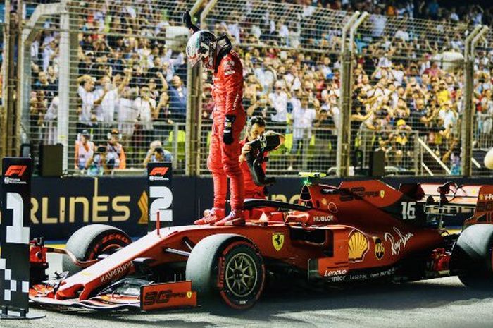 Charles Leclerc raih pole position di F1 Singapura 2019