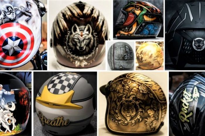 Kumpulan desain helm kustom dari Eimor Customs