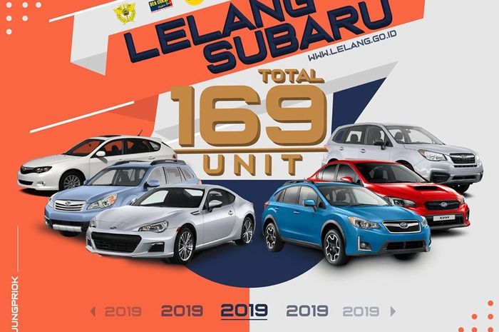 Bea cukai lelang 169 Subaru dari berbagai model