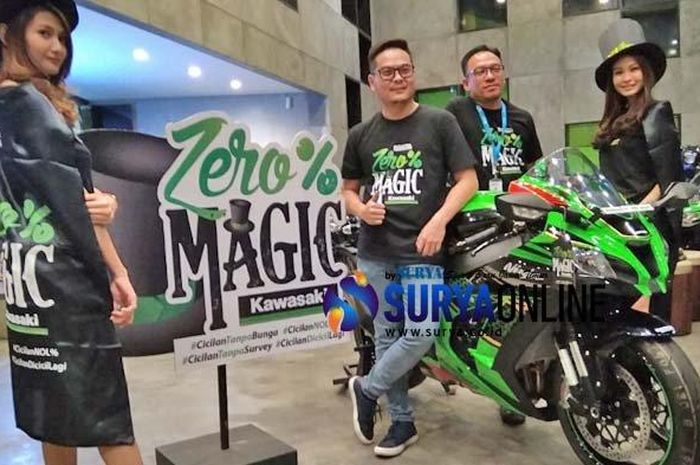 Kawasaki sendiri menggandeng market place Blibli.com dalam program Zero % Magic di Surabaya, Senin (30/9/2019)  