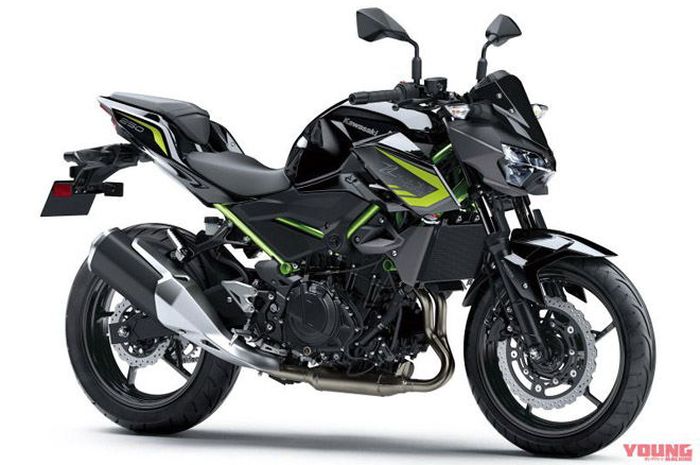 Kawasaki Z400 dengan warna baru.