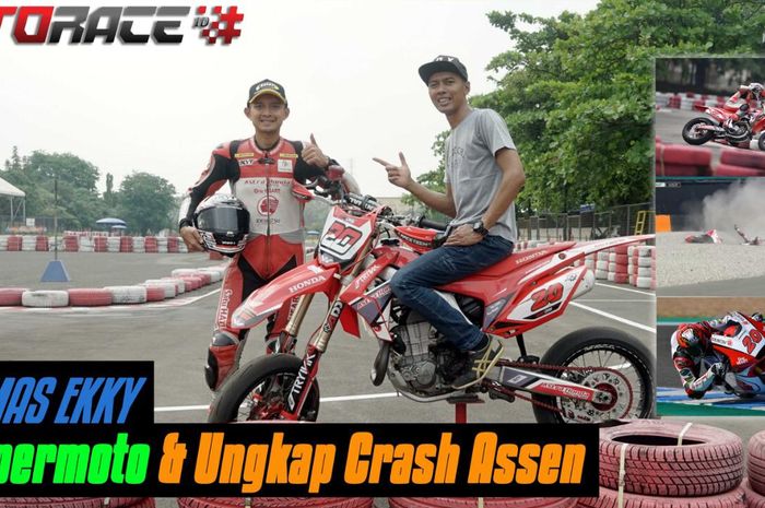 Dimas Ekky Pratama blak-blakan soal crash di MotoGP Belanda dan latihan  jelang MotoGP Thailand.
