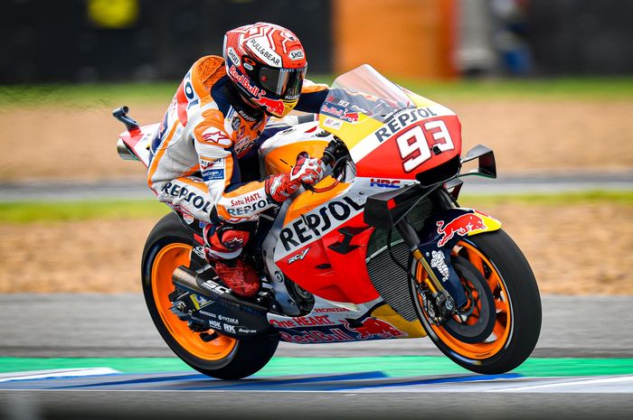 Marc Marquez tercepat di sesi Warm-up MotoGP Thailand 2019 