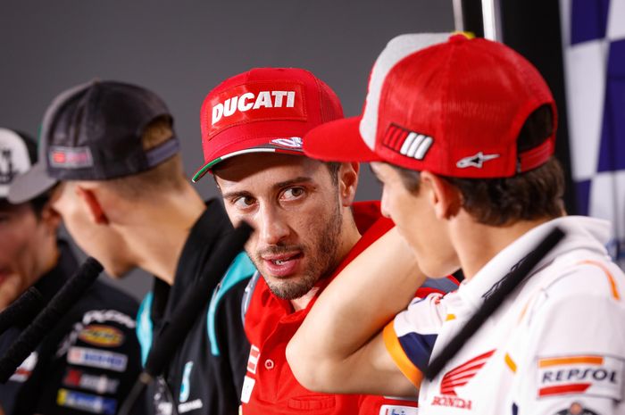 Hanya Andrea Dovizioso yang berpeluang menunda selebrasi Marc Marquez untuk raih gelar juara dunia ke-8 di MotoGP Thailand 2019 