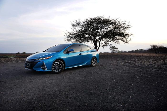 Toyota Prius Plug-in Hybrid berpose di Taman Nasional Baluran 