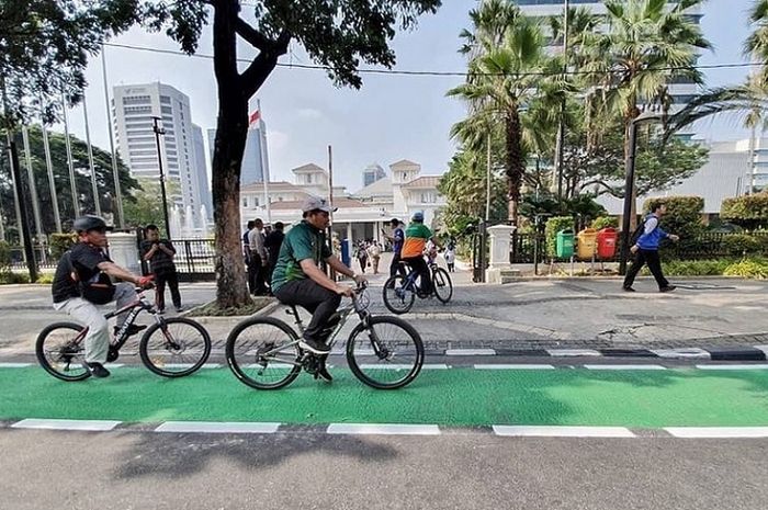 Waspada marka jalur sepeda, pelanggar bisa kena denda maksimal Rp 500 ribu.