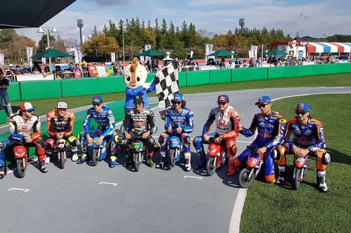 Sebagian pembalap MotoGP ikutan mini moto jelang MotoGP Jepang