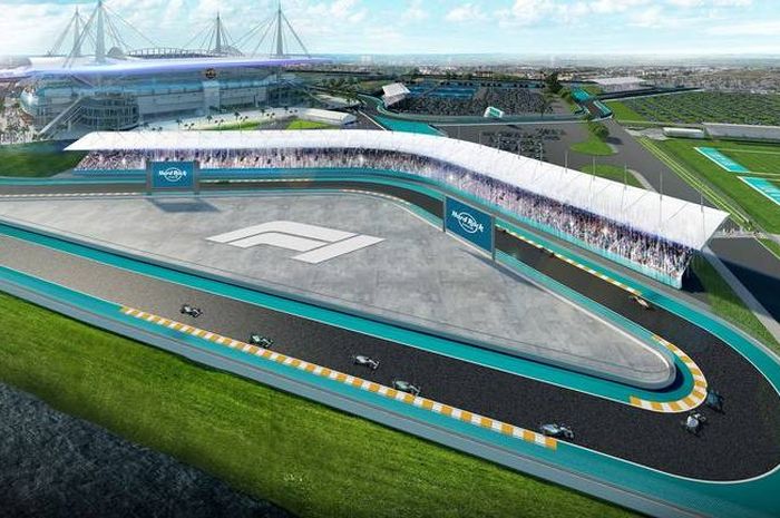 Ilustrasi sirkuit baru F1 Miami
