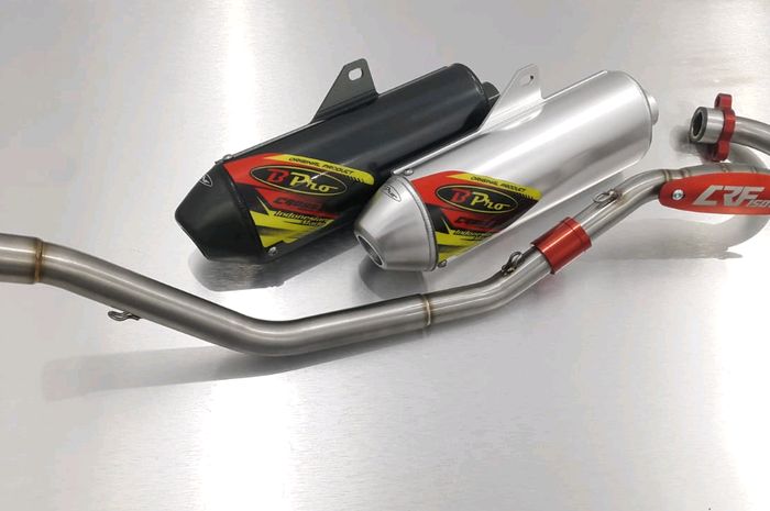 Knalpot aftermarket B'Pro Racing untuk Honda CRF 150 dan Kawasaki KLX 150