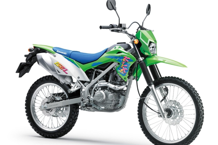 Pilihan warna baru KLX150L mirip motor trail jadul Kawasaki
