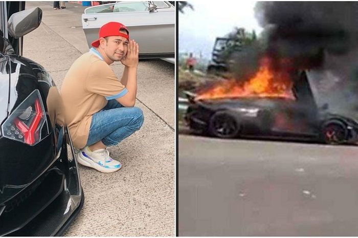 Mesin Overheat, Mobil Lamborghini Aventador Diduga Kuat Milik Raffi Ahmad Terbakar di Sentul