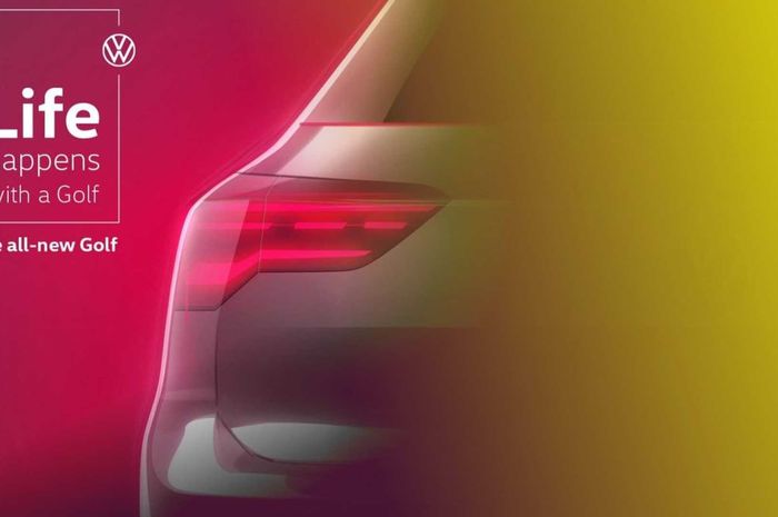 Teaser lampu belakang dari Volkswagen Golf mk 8