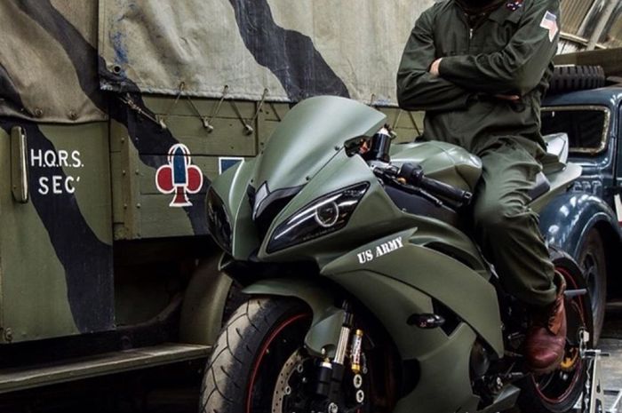 Yamaha R6 berkonsep US Army