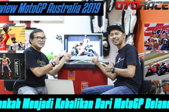 Dua wartawan senior, Joni Lono Mulia dan Eka Budhiansyah, akan membahas potensi pertarungan Maverick Vinales, Marc Marquez, dan Fabio Quartararo  serta topik lainnya seputar MotoGP Australia 2019.