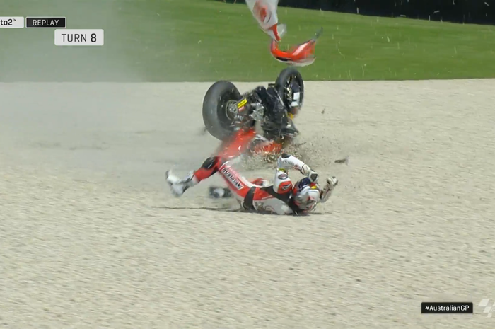Dimas Ekky Crash FP2 Moto2 Australia 