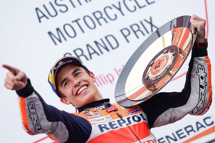 Illustrasi Usai Juarai MotorGP Australia 2019, Marquez Berpeluang Saingi Lorenzo
