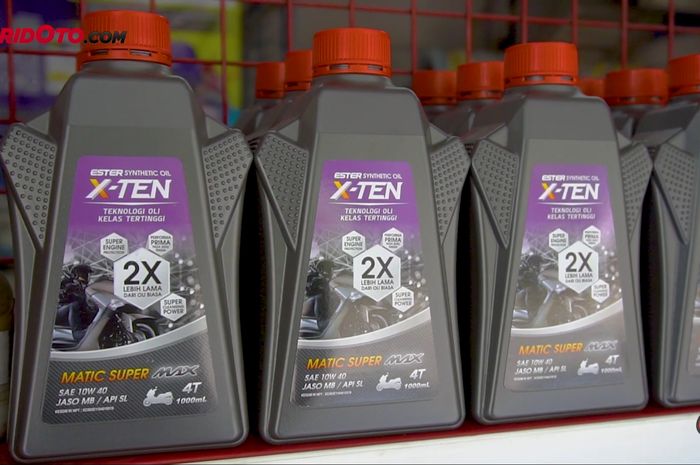 Oli motor matik X-Ten yang tersedia di Planet Ban