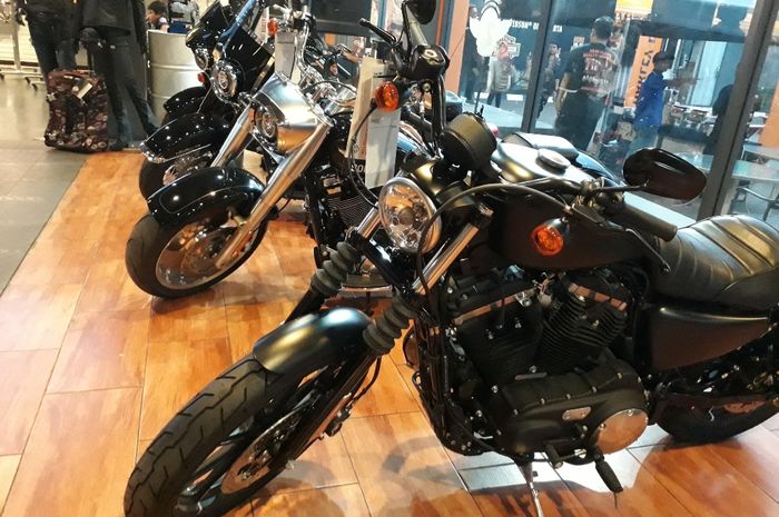 Tampilan moge Harley yang ditampilkan di diler Anak Elang Harley-Davidson of Jakarta