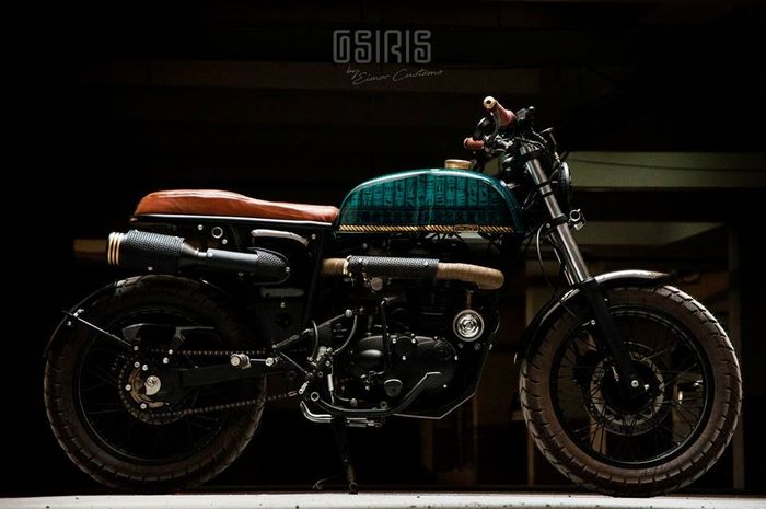 Royal Enfield Electra 350 berkonsep Dewa Mesir kuno, Osiris