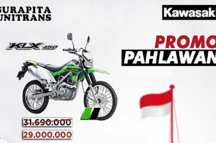 Promo motor Kawasaki mulai W175, KLX 150 sampai D-Tracker