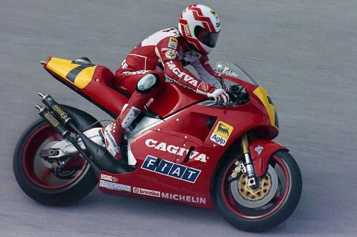 Eddie Lawson rebut kemenangan pertama untuk Cagiva di Hongaria tahun 1992