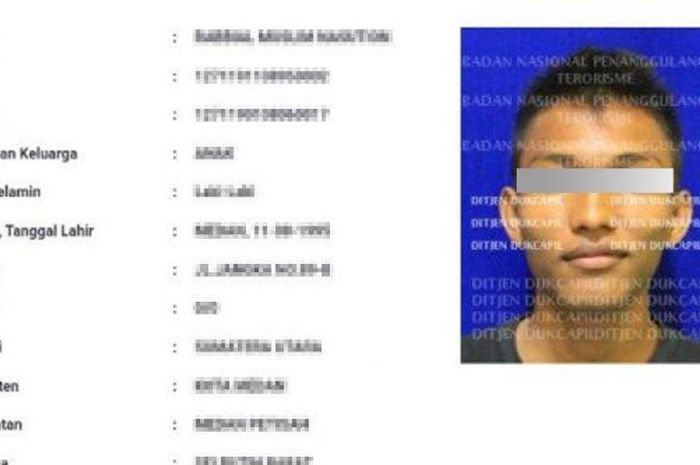 Pelaku peledakan bom bunuh diri inisial RMN merupakan warga Medan Petisah 