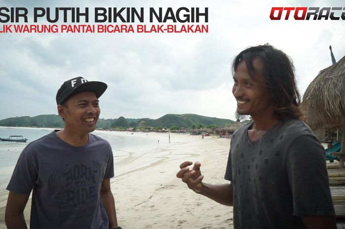 Kru OtoRace.id mengunjungi Tanjung Ann, salah satu spot wisata dekat sirkuit MotoGP Mandalika di Lombok.