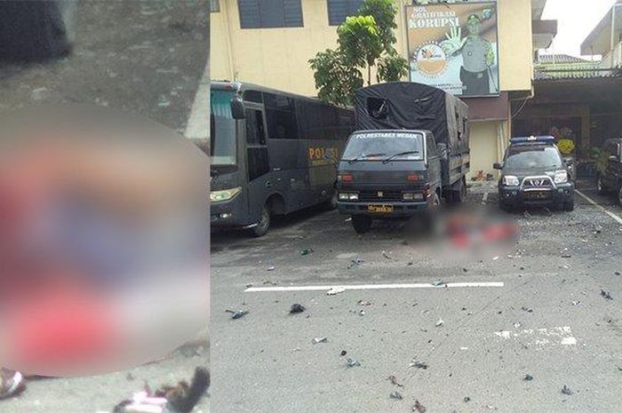 Lokasi kejadian bom bunuh diri.