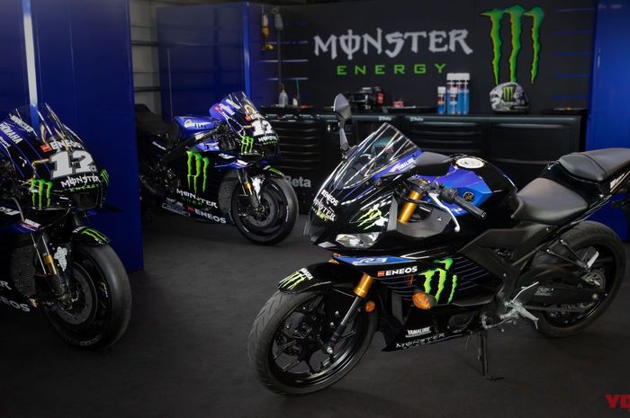 Yamaha YZF-R3 berkonsep Monster Energy untuk pasar Amerika Serikat (AS).