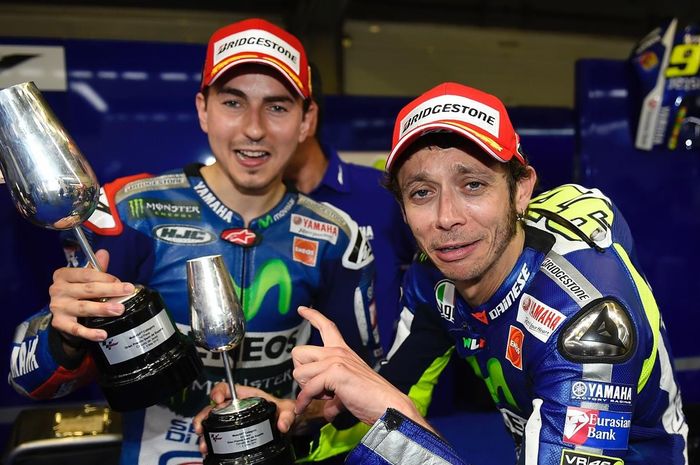 Jorge Lorenzo saat jadi rekan satu tim Valentino Rossi di Yamaha