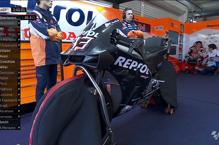 Aero fairing baru di Honda RC213V Marc Marquez di tes Valencia  
