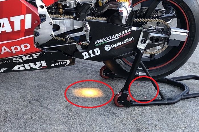 Ducati pasang dua sinar laser di motornya saat tes MotoGP Valencia 2019