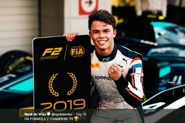 Pembalap Formula E yang juga juara dunia Formula 2 (F2) berdarah Indonesia, Nyck de Vries.