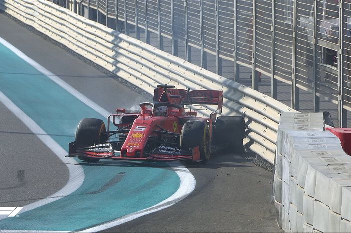 Sebastian Vettel crash di FP1 F1 Abu Dhabi