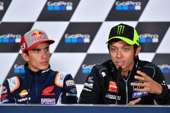 Valentino Rossi dan Marc Marquez, terlibat dalam penentuan ahli strategi terbaik di MotoGP