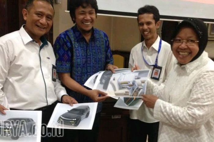 Walikota Surabaya, Tri RIsmaharani saat bertemu dengan perwakilan ITS dan PT PJB