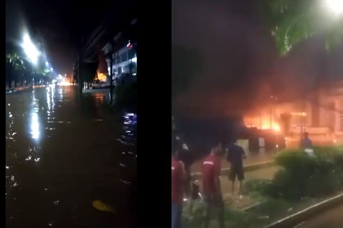SPBU Shell Daan Mogot Jakarta Barat Terbakar Karena Banjir, Hingga Lukai 2 Orang