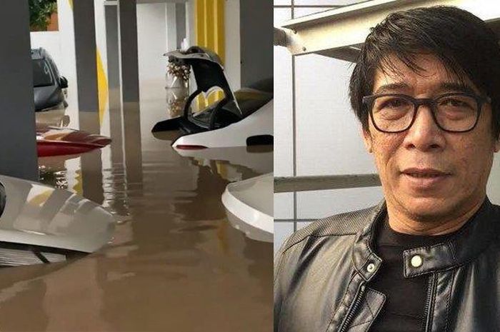 Parto Patrio bagikan potret 6 mobil mewahnya yang terendam banjir 