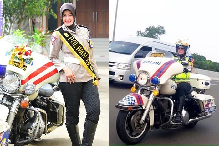 Iptu Martha salah satu polwan yang jago bawa moge
