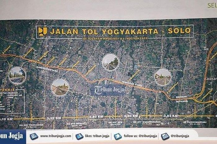 Jalur Tol Yogyakarta-Solo yang melintas di kawasan Yogyakarta  