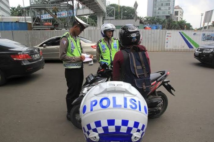 Ilustrasi motor yang ditilang Polisi