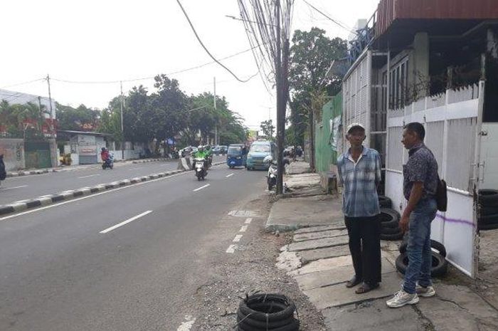 Lokasi saat siswi SMP dijambret pengendara motor di Jalan KS Tubun, Tanah Abang, Jakarta Pusat. 