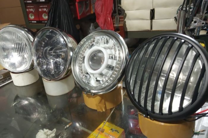 Pilihan headlamp untuk motor custom