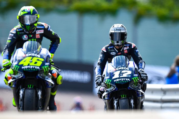 Valentino Rossi dan Maverick Vinales di Yamaha M1