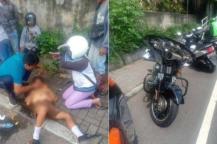 Siswa SD Ditabrak Pengendara Moge di Sanur Bali, Sepeda Dayung Vs Harley-Davidson