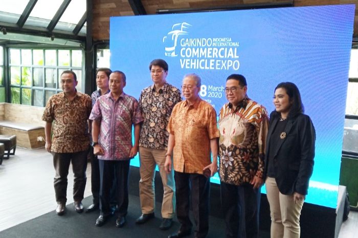 Konferensi pers Gaikindo Indonesia International Commercial Vehicle Expo (GIICOMVEC) 2020.