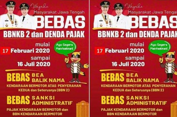 Brosur info pemutihan atau penghapusan denda pajak. 